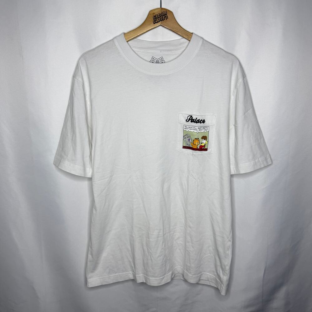 Palace Garfield Comic Strip Pocket Tee in White M